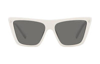 PRADA Acetate Cat Eye Sunglasses Women's White