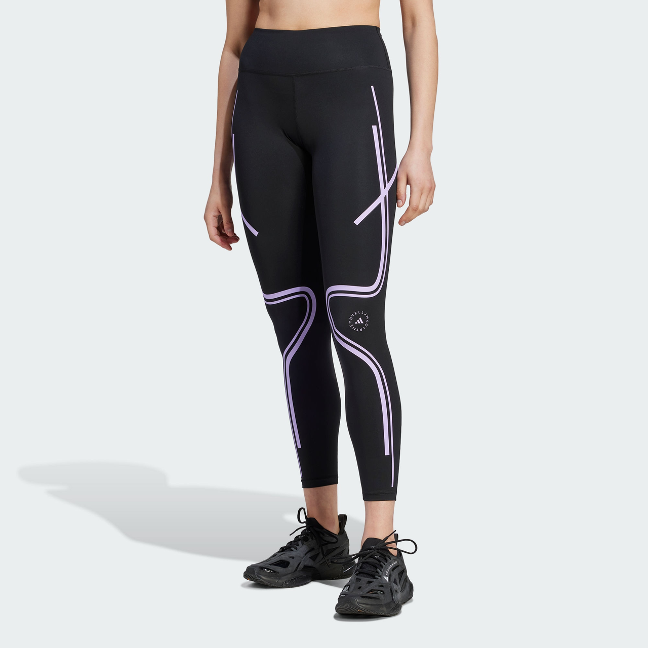 (WMNS) adidas by Stella McCartney TruePace Running Leggings 'Black Purple Glow' IB6807