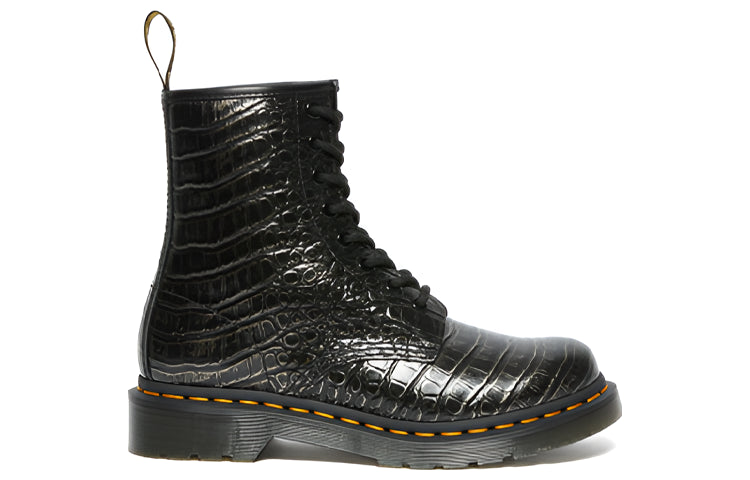(WMNS) Dr. Martens Lacing Crocodile Pattern Martin Boots 27249029