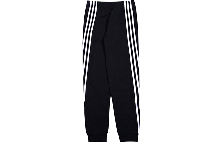 (GS) adidas Stripe Loo Sports Pants/Trousers/Joggers Boy Girls Black GE0947