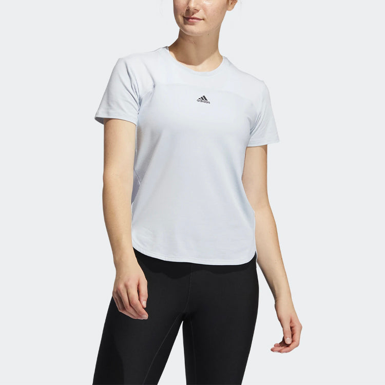 (WMNS) adidas Aeroready Tee Training Sports Short Sleeve Light Blue T-Shirt GQ9433