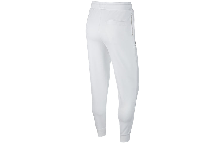 Men's Air Jordan Sportswear Legacy Alphabet Logo Printing Bundle Feet Sports Pants/Trousers/Joggers White BQ0196-100