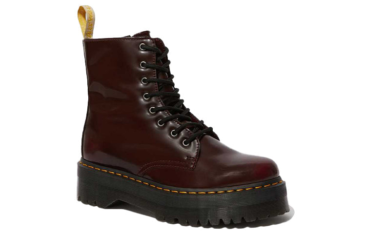 Dr. Martens Vegan Jadon II Martin boots Couple Style Brown Red 22563600