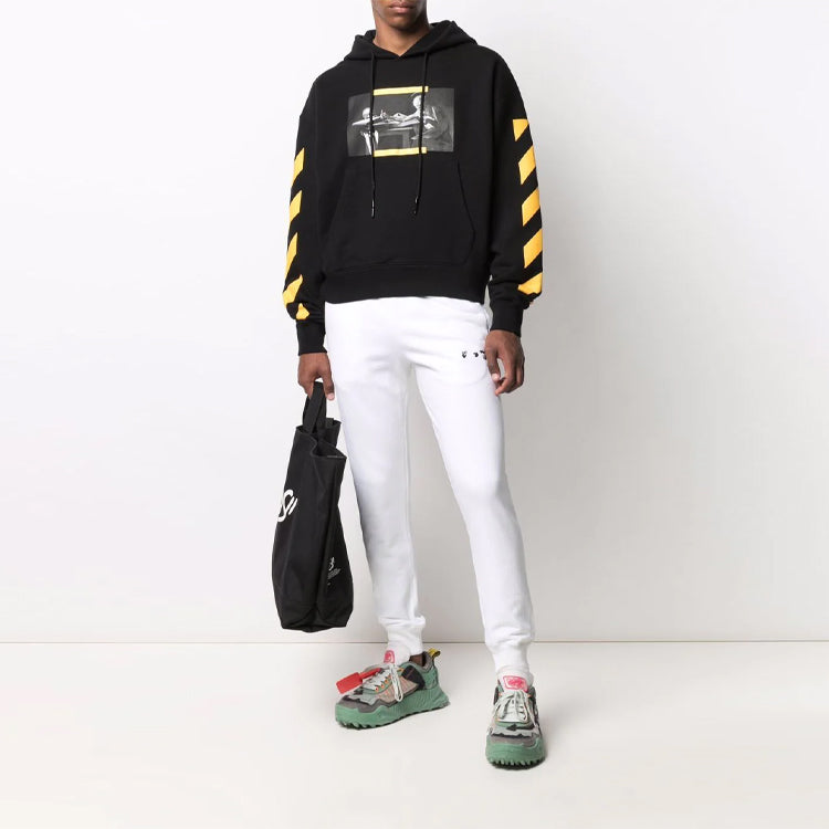 Off-White FW21 Knit Sports Pants 'White' OMCH035F21FLE0010110