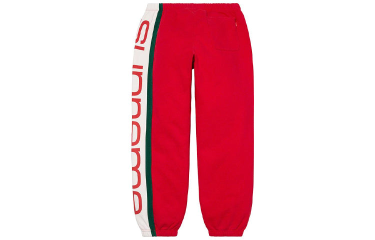 Supreme Big Logo Paneled Sweatpants 'Red White' SUP-FW20-303
