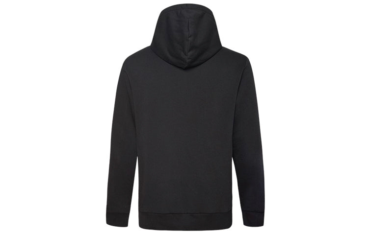 Converse Finger Letter Print Hooded Drawstring Sweatshirt Men's Black 10019083-A01