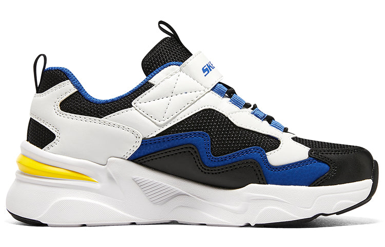 (GS) Skechers Comfortable Sport Sneakers 'Black White Blue' 405251L-WBKB