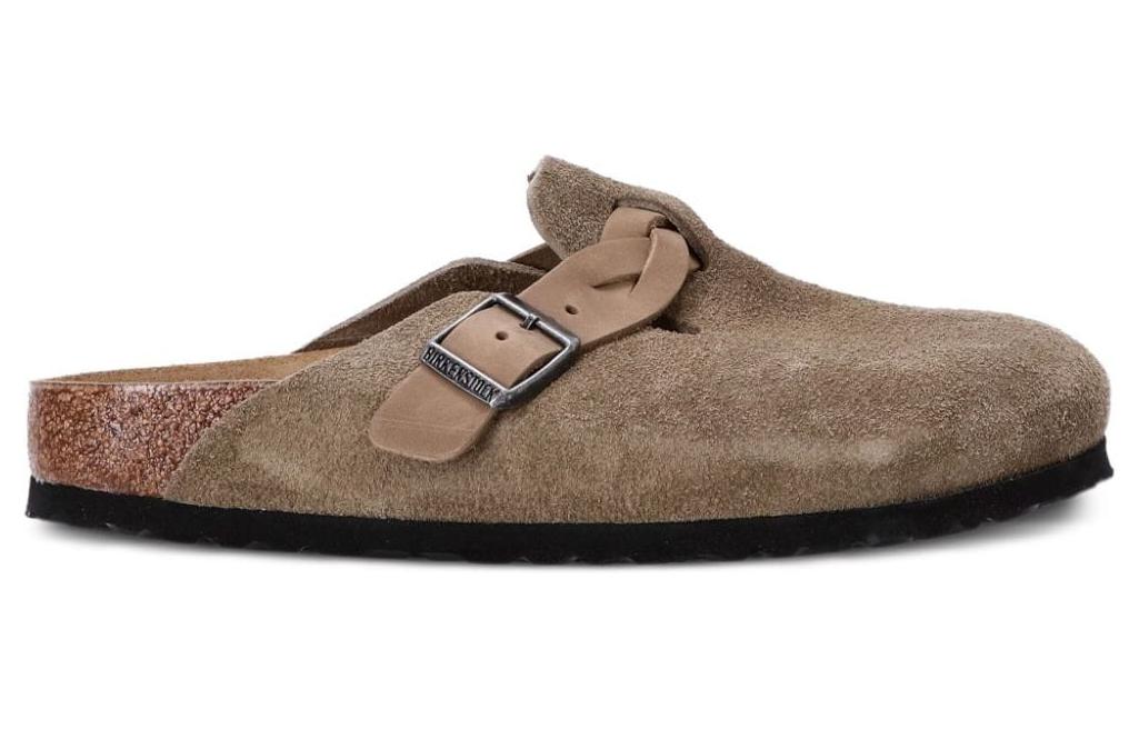 (WMNS) Birkenstock Boston Braided Suede Leather Sandals 'Taupe' 1026694