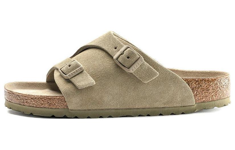 Birkenstock Zurich Soft Footbed Suede Sandals'Faded Khaki' 1019197