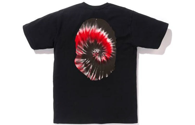 BAPE Tie Dye Big Ape Head Tee Black/Red BAPE-SS18-101