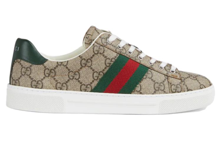 (WMNS) Gucci  Ace Sneaker With Web 'Beige Ebony GG Supreme' 760774-FACMZ-9746