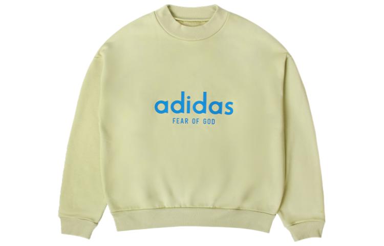 Men's adidas x Fear of God Crossover Alphabet Logo Round Neck Pullover Autumn Green HM8110