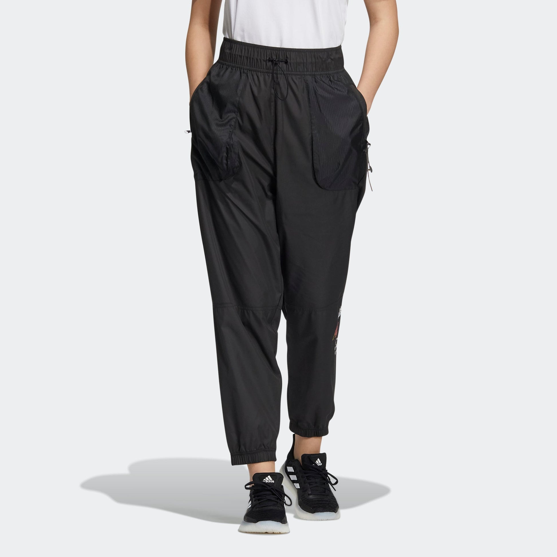 (WMNS) adidas Woven Pants 'Black' HA3630