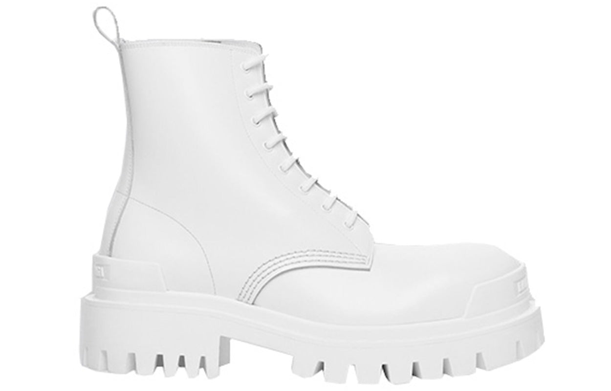 (WMNS) Balenciaga Strike Lace-Up Boot 'White' 590974WA9679011