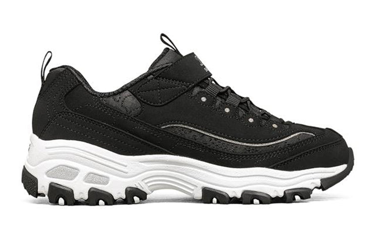 (GS) Skechers D'Lites 'Black Pink' 302507L-BLK