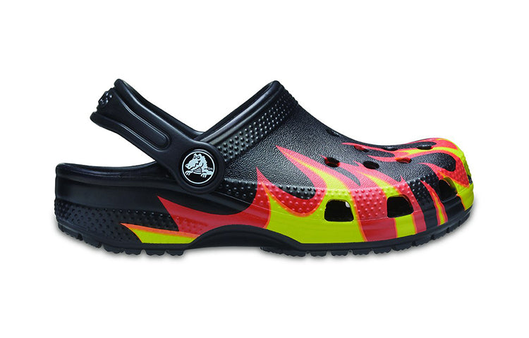 (PS) Crocs Classic Flame Broiled Clog 'Black Red Green' 206629-0X9
