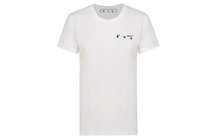 (WMNS) Off-White SS21 Back Arrow Cotton Short Sleeve White OWAA049R21JER0010331