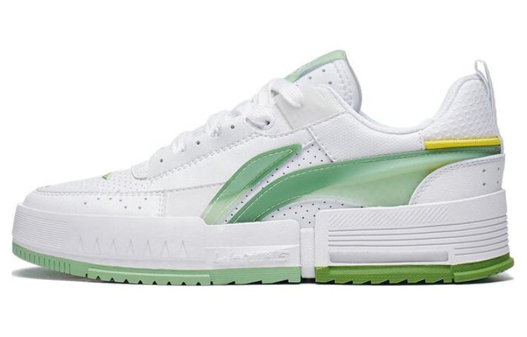 (WMNS) Li-Ning Casual Skate Shoes 'White Lime Green' AGCT136-2