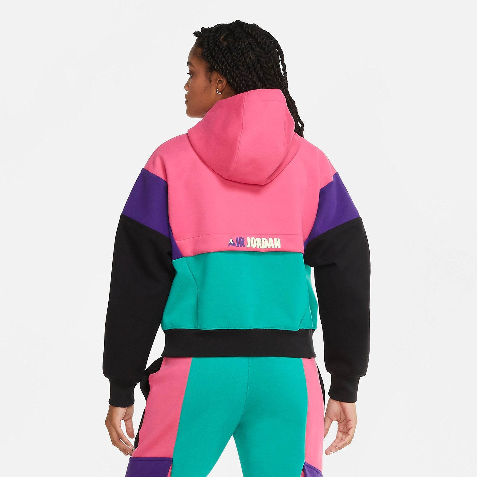 (WMNS) Air Jordan Winter Utility Hoodie 'Pink Green' CW6503-674
