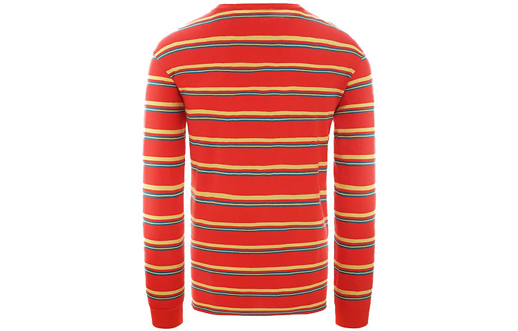 Men's THE NORTH FACE Stripe Printing Long Sleeves Tops Red NF0A4C9ICH8S