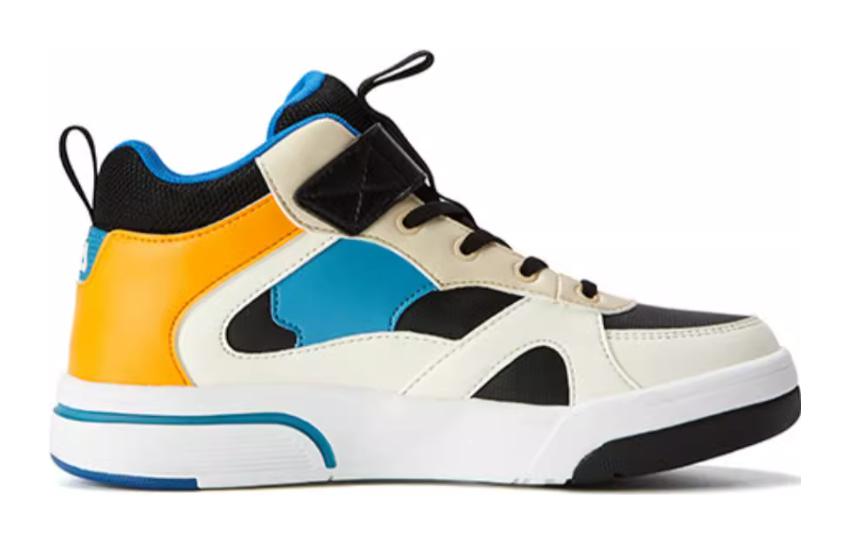 (GS) FILA Casual High-Top Skate Shoes 'White Black Orange' K55B141301PBO
