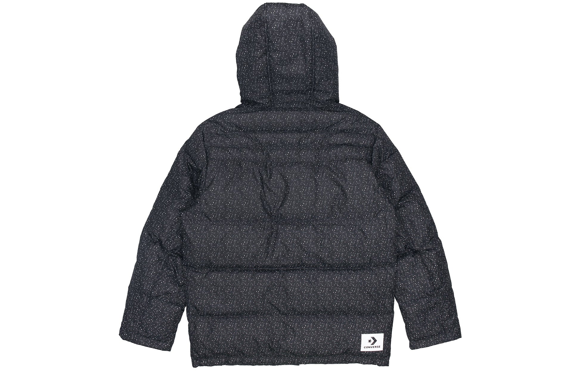 Converse Down Fill Puffer AOP Jacket Asia Sizing 'Black' 10019322-A02