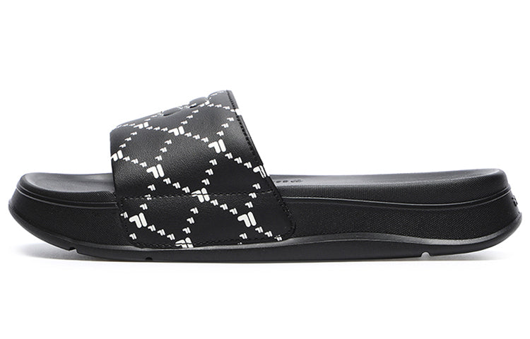 (WMNS) FILA FUSION Como Slippers 'Black White' T12W227510FBS