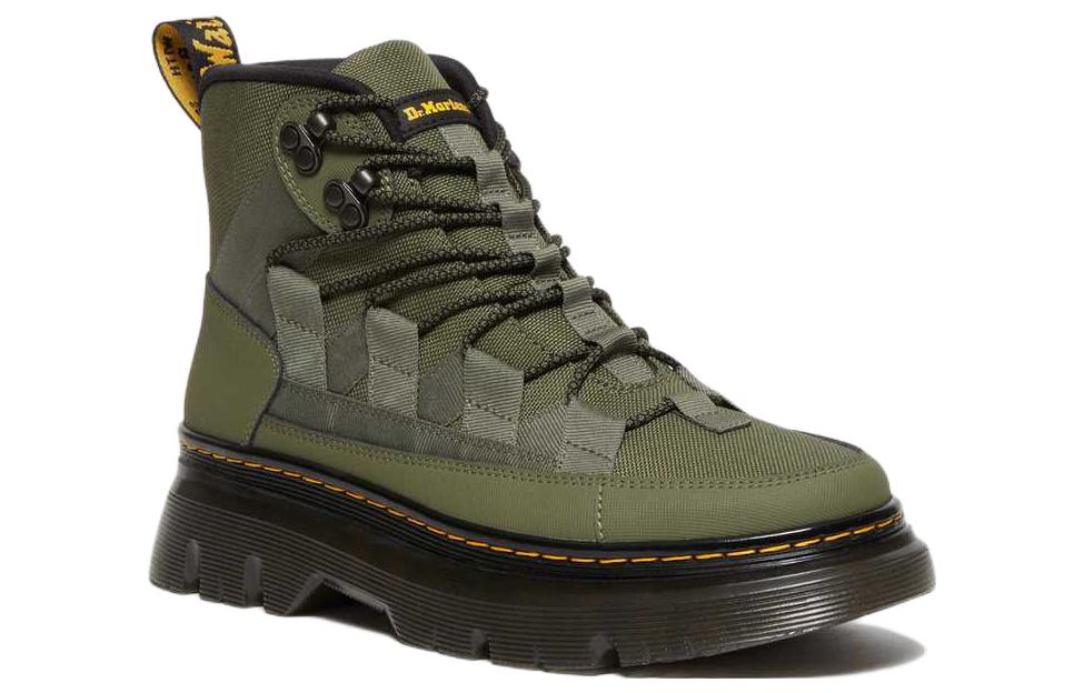 Dr. Martens Boury Leather Casual Boots 'Khaki Green' 27831384