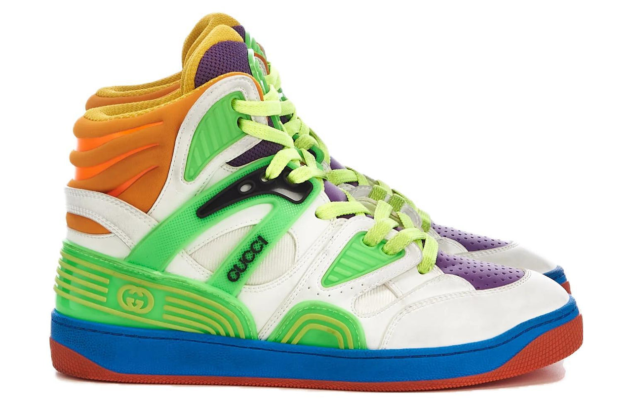 (WMNS) Gucci Basket High'White Green Purple' 661310-2SH80-9062