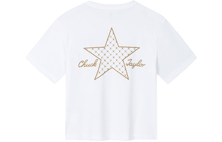 (GS) Converse Chuck Taylor Star Graphic T-Shirt 'White' CV2422041GS-001
