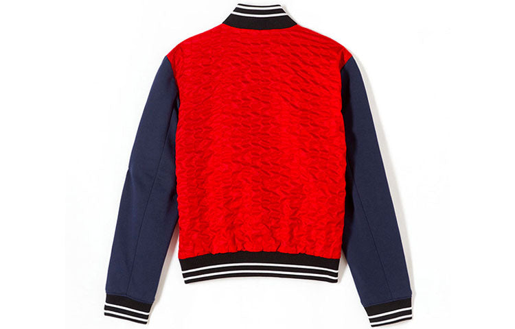 Men's KENZO Stripe Adornment Zipper Jacket Red F865BL1801NB-21