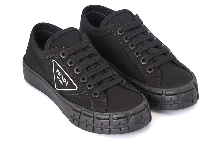 (WMNS) PRADA Cassetta Wheel Sneakers 'Black' 1E939L_GUD_F0002_F_035