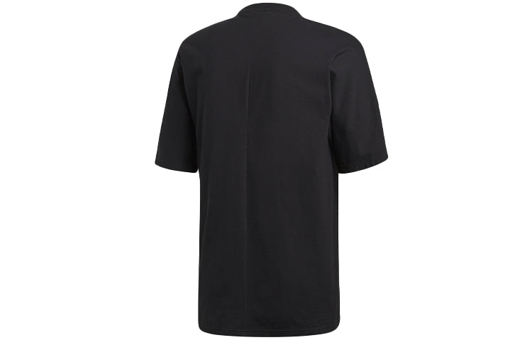 adidas originals Athleisure Casual Sports Printing Logo Alphabet Round Neck Short Sleeve Black DH2248