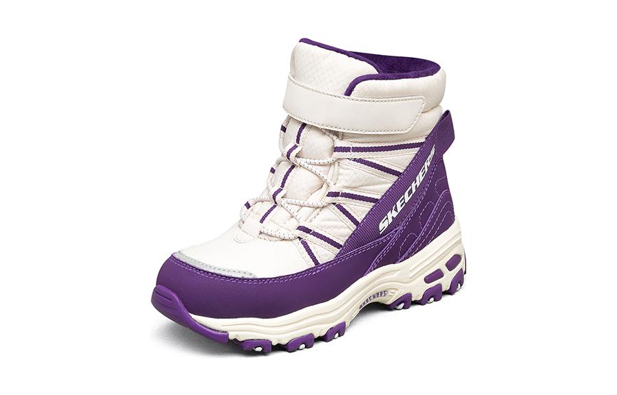 (GS) Skechers D'lites Boots 'White Purple' 664200L-NTPR