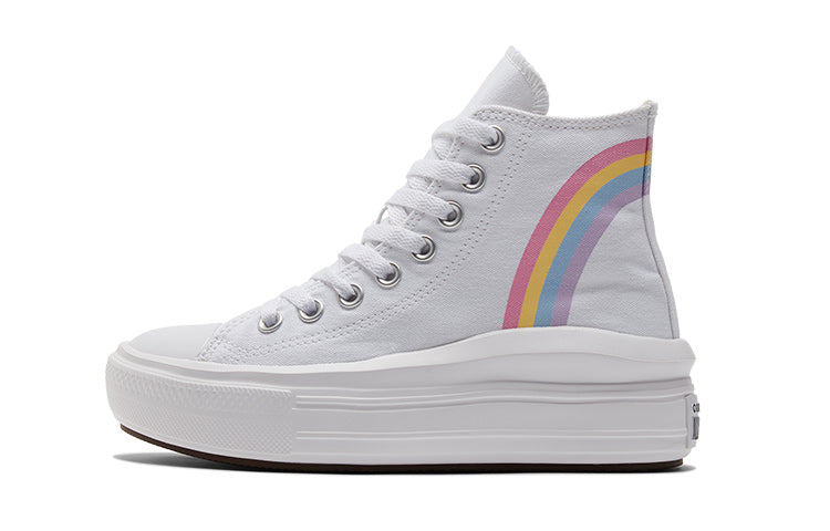 (GS) Converse Chuck Taylor All Star Move Platform High 'Rainbow Cloud' A04344C