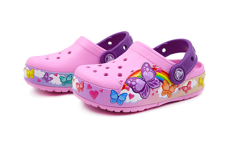 (PS) Crocs Funny Butterfly Outdoor Flat Heel Sports Pink Sandals 205649-6I2