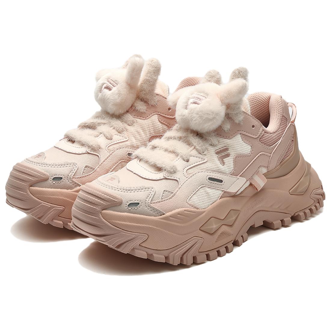 (WMNS) FILA FUSION BIANCO Sneakers 'Pink White' T12W341302FPP