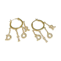 DIOR Metal Earrings Women's Gold