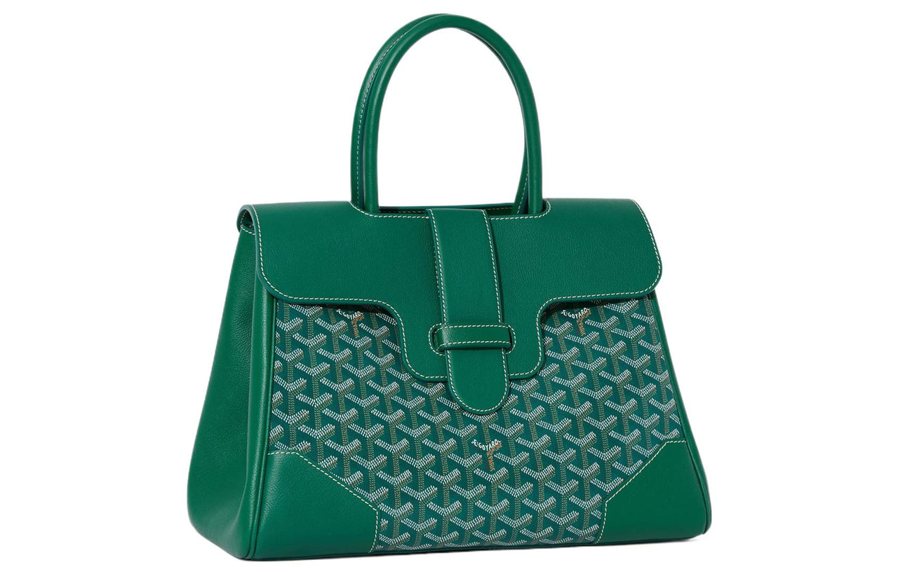 GOYARD Saigon Canvas With Leather Saigon Tote Handbag, Shoulder Bag Large Size Unisex Green