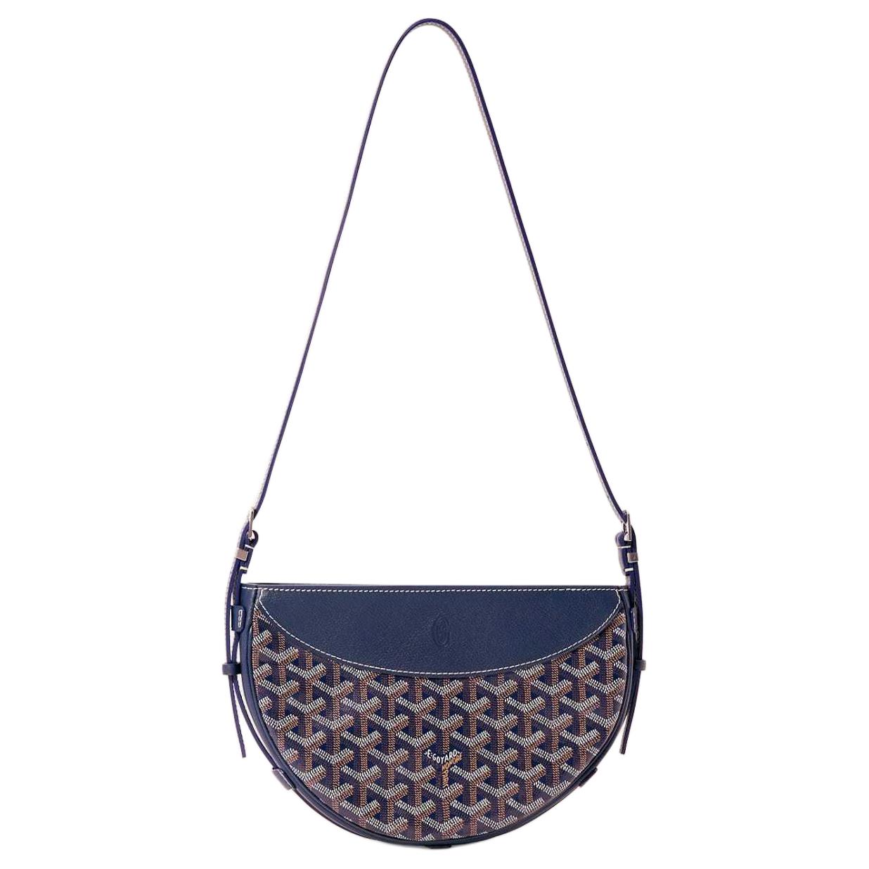 GOYARD Canvas With Calfskin Swift Bag Shoulder Bags Unisex Marine Blue