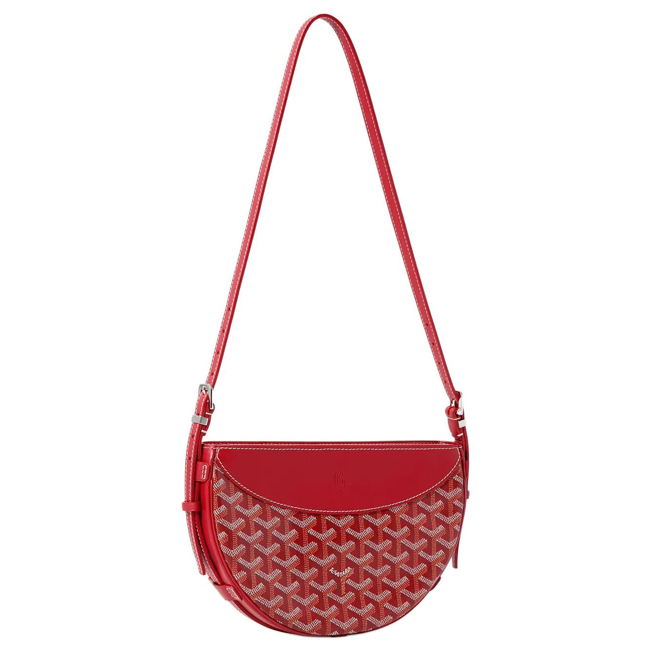 GOYARD Canvas With Calfskin Swift Bag Shoulder Bags Unisex Red