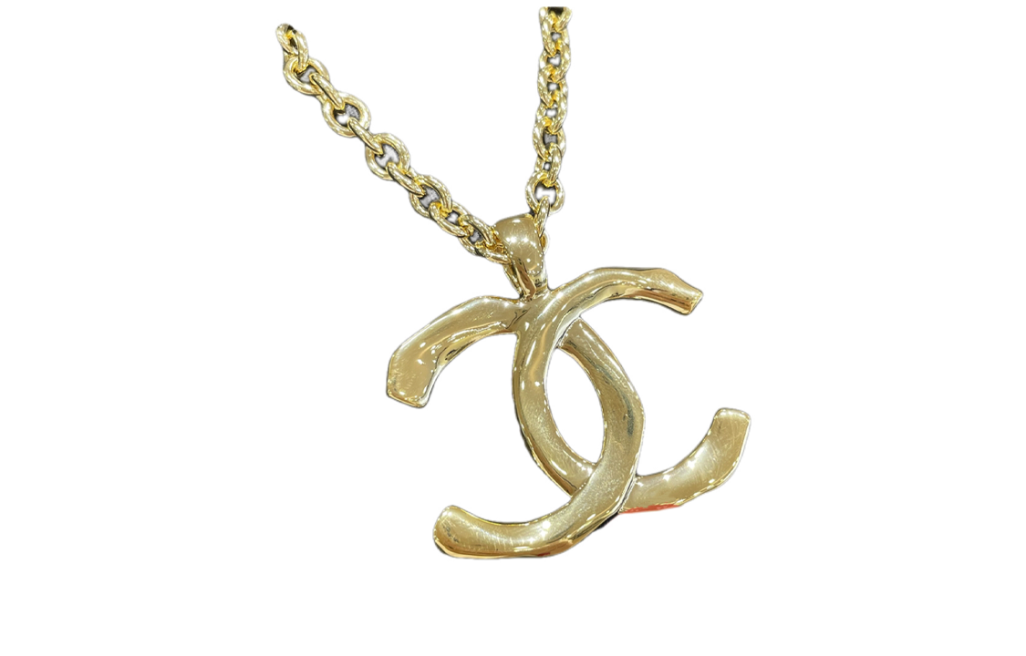 CHANEL 1994 Cc Logo Pendant Necklace