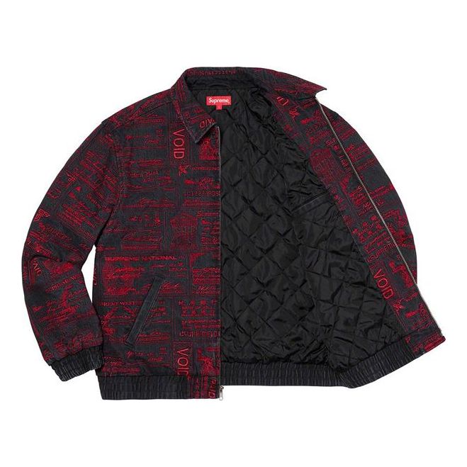 Supreme Checks Embroidered Denim Jacket 'Red Black' SUP-SS20-453