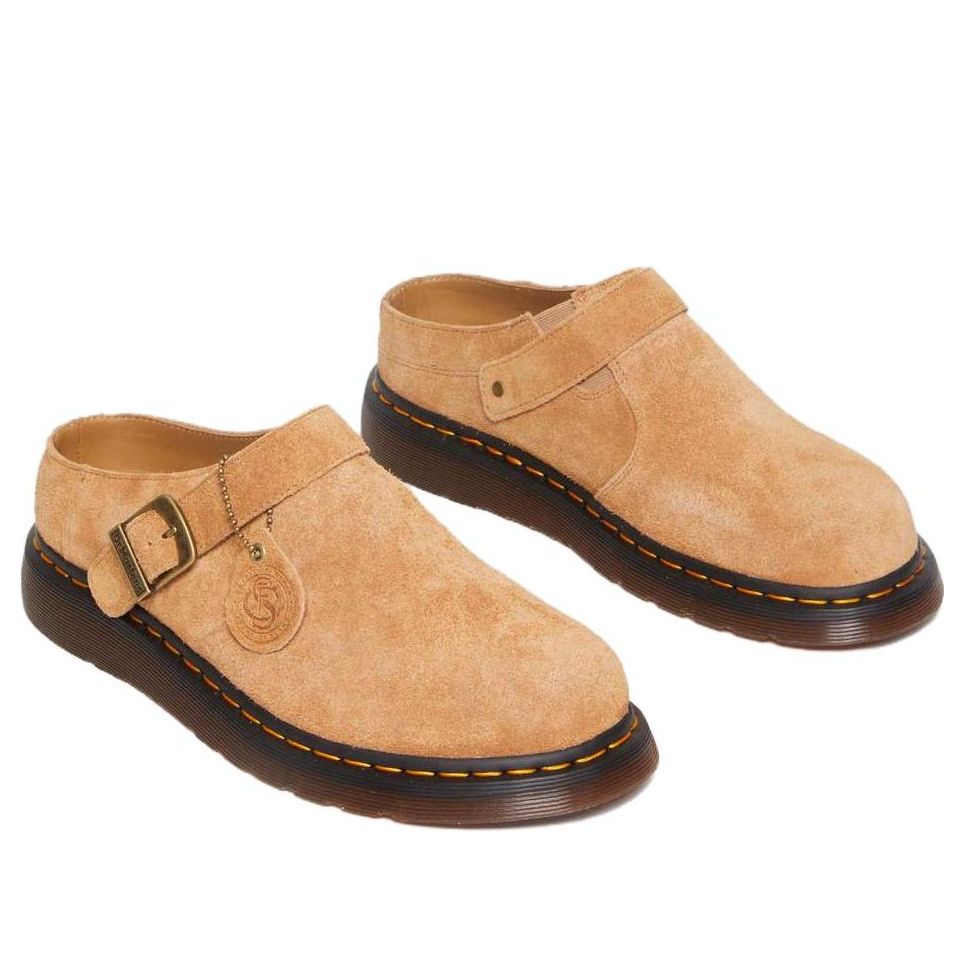 Dr. Martens Isham Desert Oasis Suede Mules 'Sand Tan' 30619291