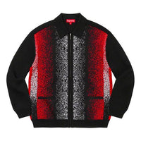 Supreme Gradient Stripe Zip Up Cardigan 'Black Red' SUP-SS22-123