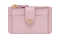 PRADA Saffiano Leather Card Holder Women's Pink