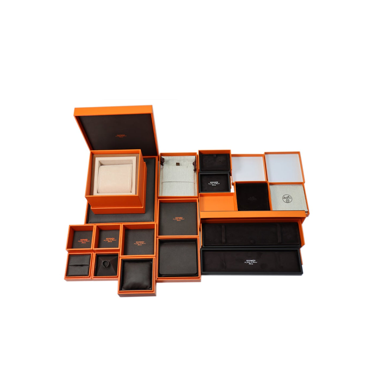 HERMES As De Coeur Gold-Plated Metal Calfskin Necklaces Women's