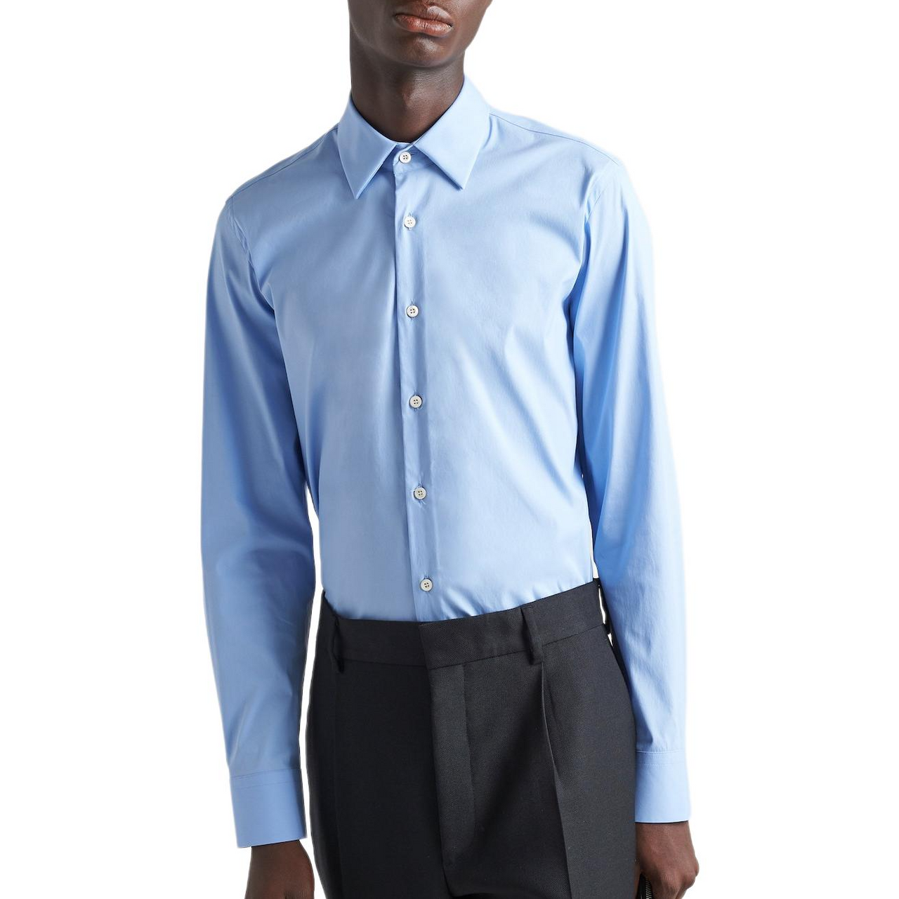PRADA Long-Sleeved Buttoned Poplin Shirt