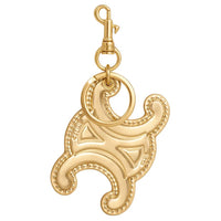 CELINE Calfskin Keychains Women's Gold