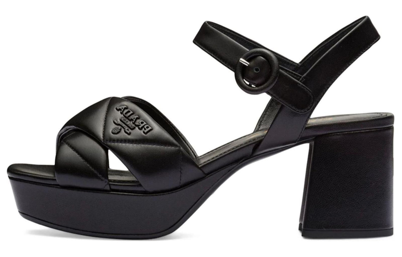 PRADA 65mm Quilted Leather Sandals